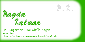 magda kalmar business card